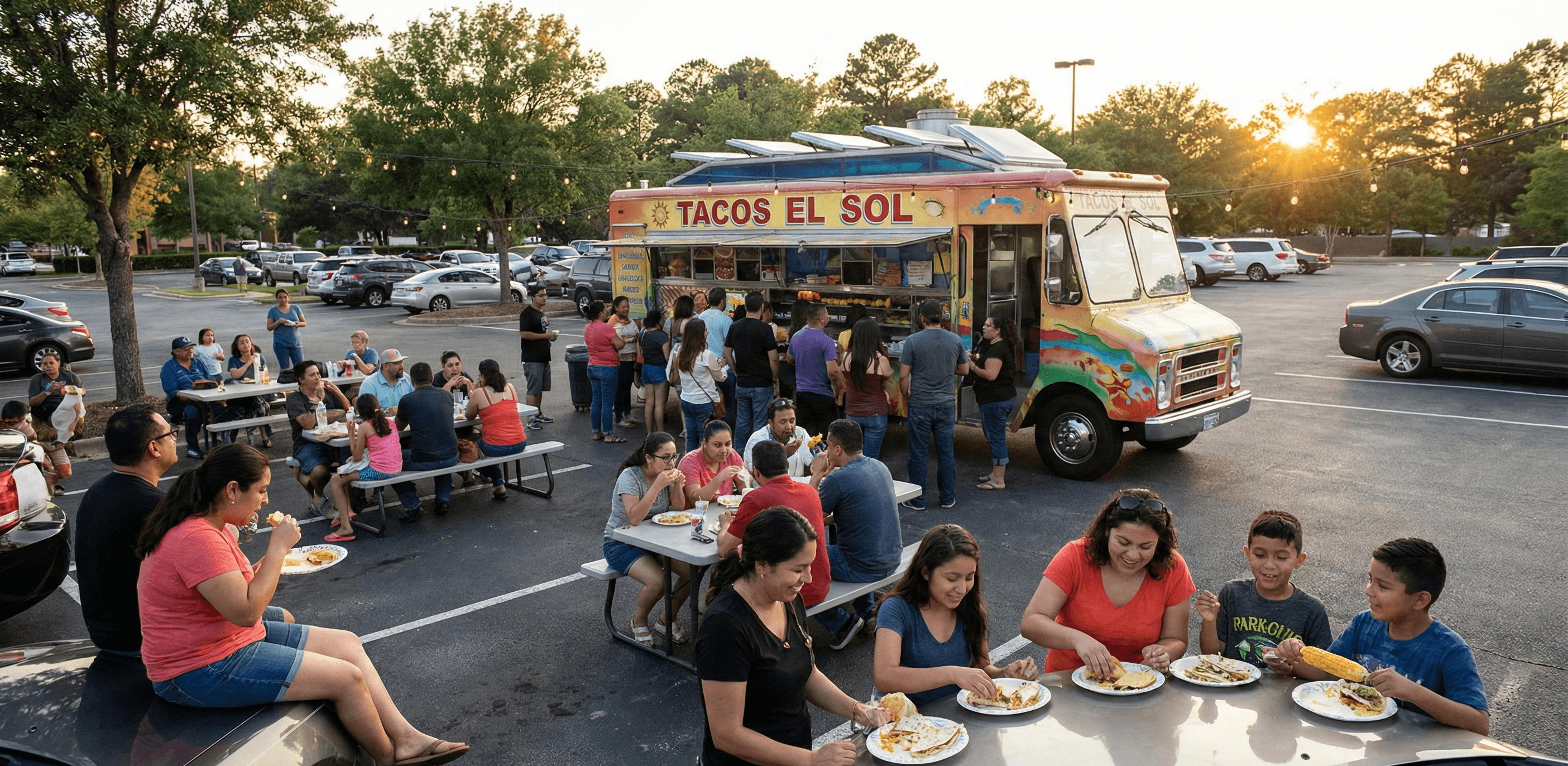 Food truck with Dinevate ordering system