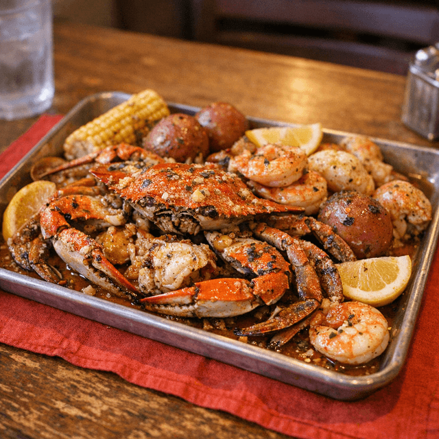 Garlic Blue Crab Tray